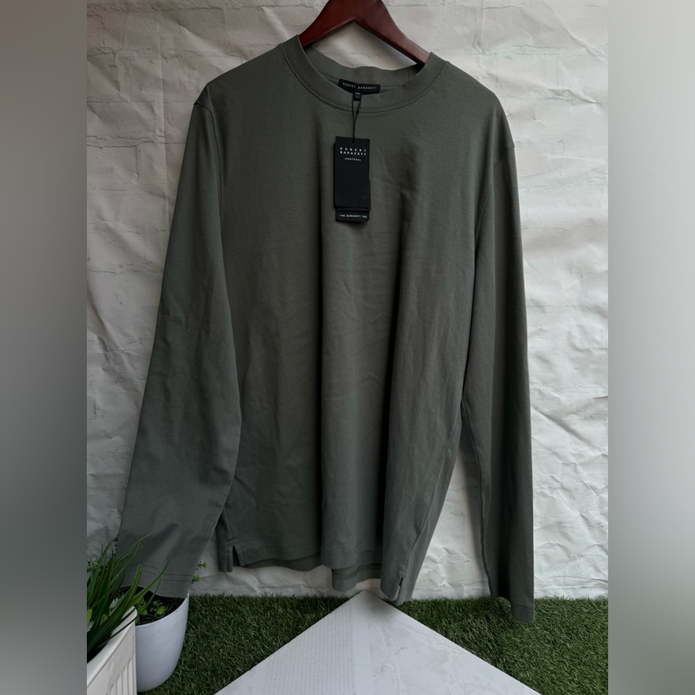 Robert Barakett The barakett long sleeve tee Men's Dusty Olive Crew Neck Sz XXL - Picture 5 of 9